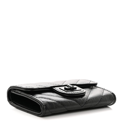 Chanel Aged Calfskin Chevron Quilted Reissue Card Holder Wallet So Black 4 of 8