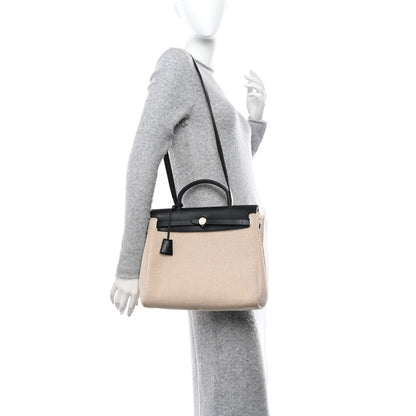 Hermes Vache Hunter Criss Viking Herbag Zip Retourne PM 31 Natural Black 2 of 13
