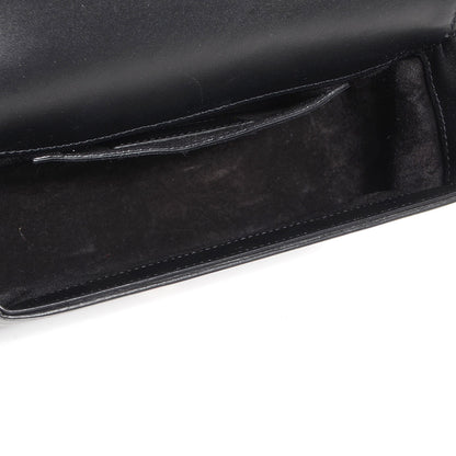 Saint Laurent Leather Velvet Small Monogram Université Shoulder Bag Black 5 of 9