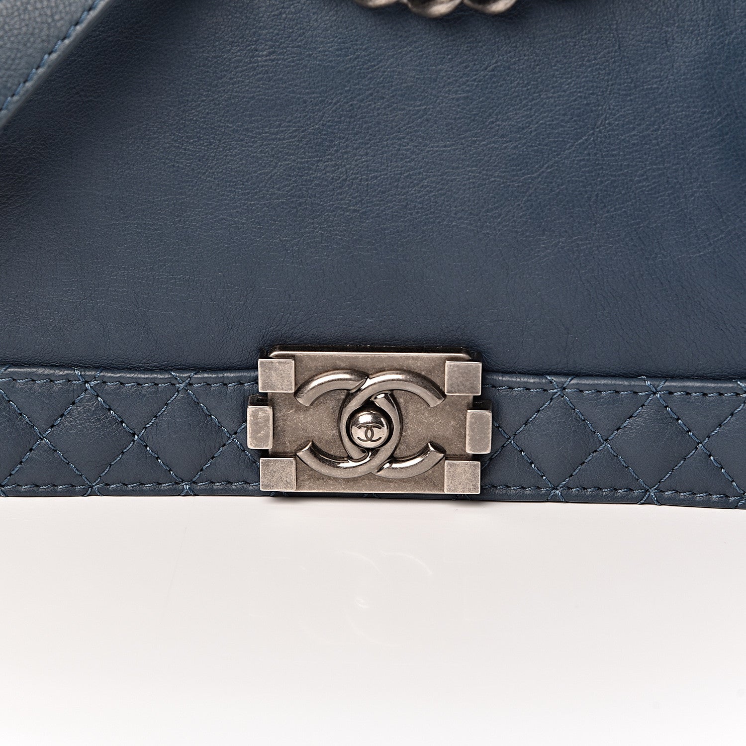 Chanel Calfskin Medium Boy Reverso Flap Blue 10 of 10