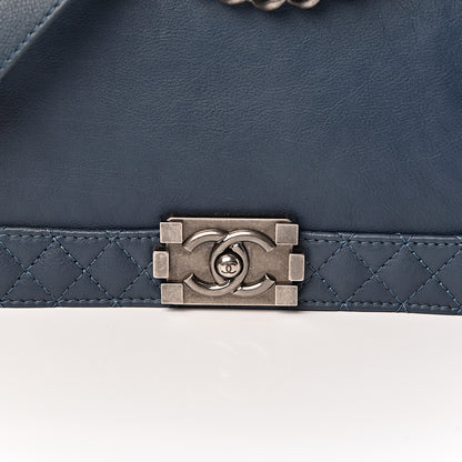 Chanel Calfskin Medium Boy Reverso Flap Blue 10 of 10