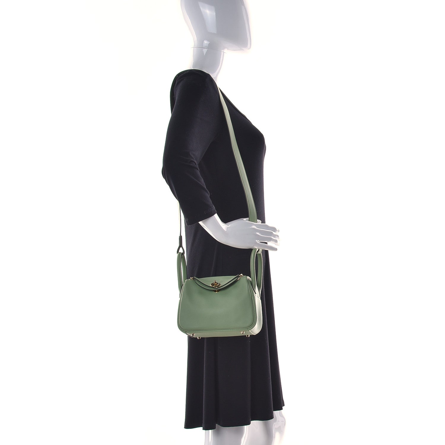 Hermes Swift Mini Lindy 20 Vert Criquet 2 of 11