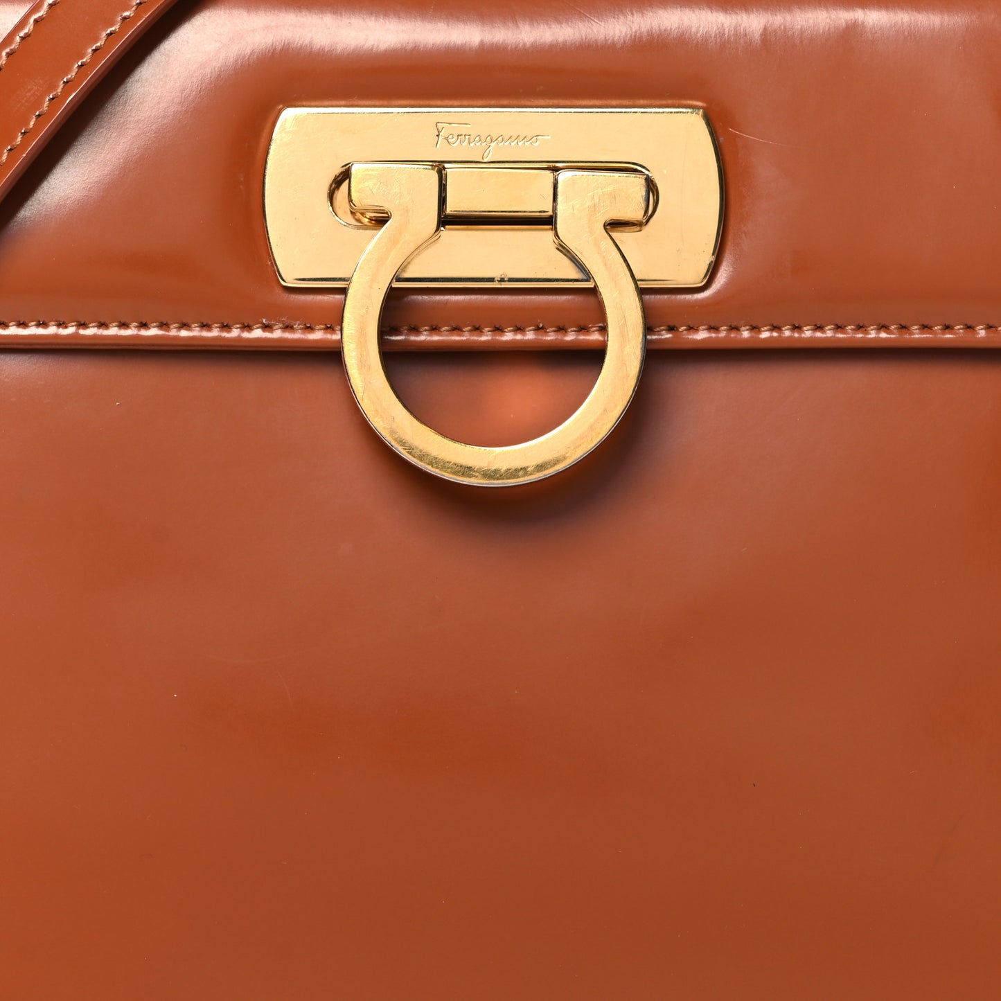 Brushed Off Calfskin Small Iconic Top Handle Cuoio