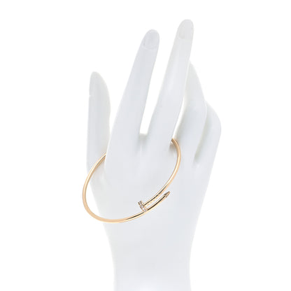 Cartier 18K Yellow Gold Diamond Small Juste Un Clou Bracelet 19 2 of 6