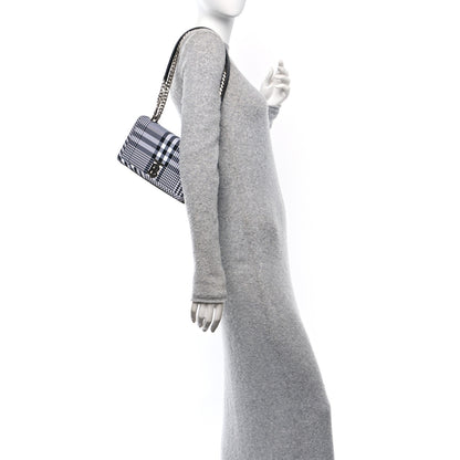 Burberry Nylon Check Small Lola Bag Black White 2 of 12