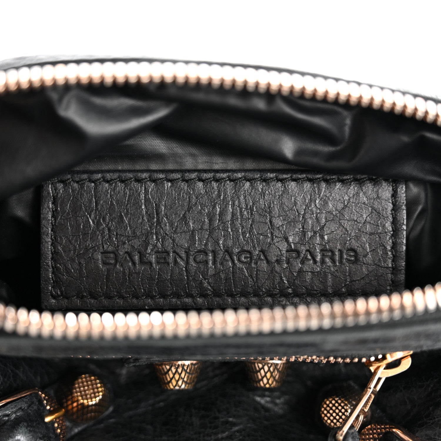 Balenciaga Agneau Giant 12 Rose Gold Hardware Pencil Case Black 6 of 14