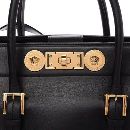 Versace Vitello Calfskin Signature Tote Black 9 of 9
