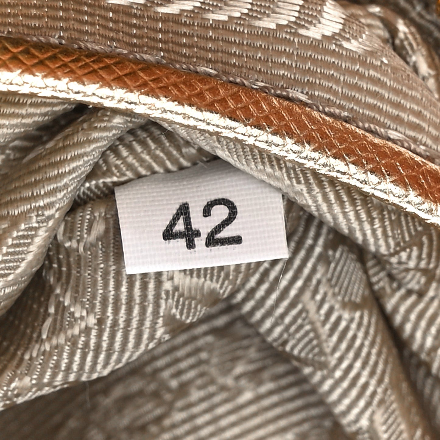 Metallic Saffiano Mini Camera Crossbody Platino