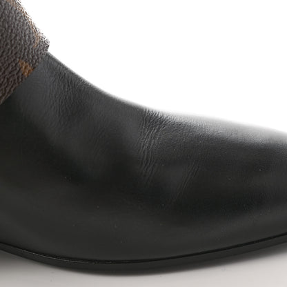 Louis Vuitton Calfskin Monogram Rhapsody High Boots 39 Black 9 of 11
