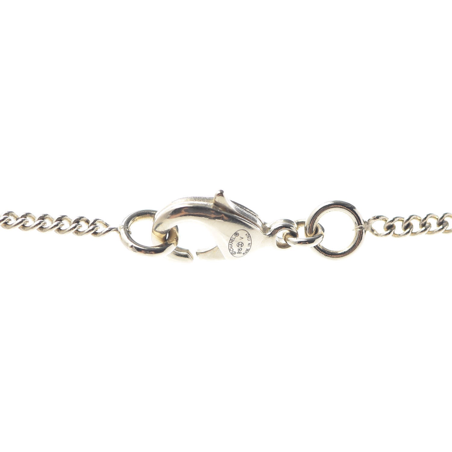 Chanel Enamel CC Baroque Pearl Drop Necklace Black Gold 5 of 5