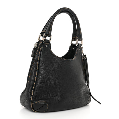 Chanel Grained Calfskin Tassel Hobo Black 3 of 13