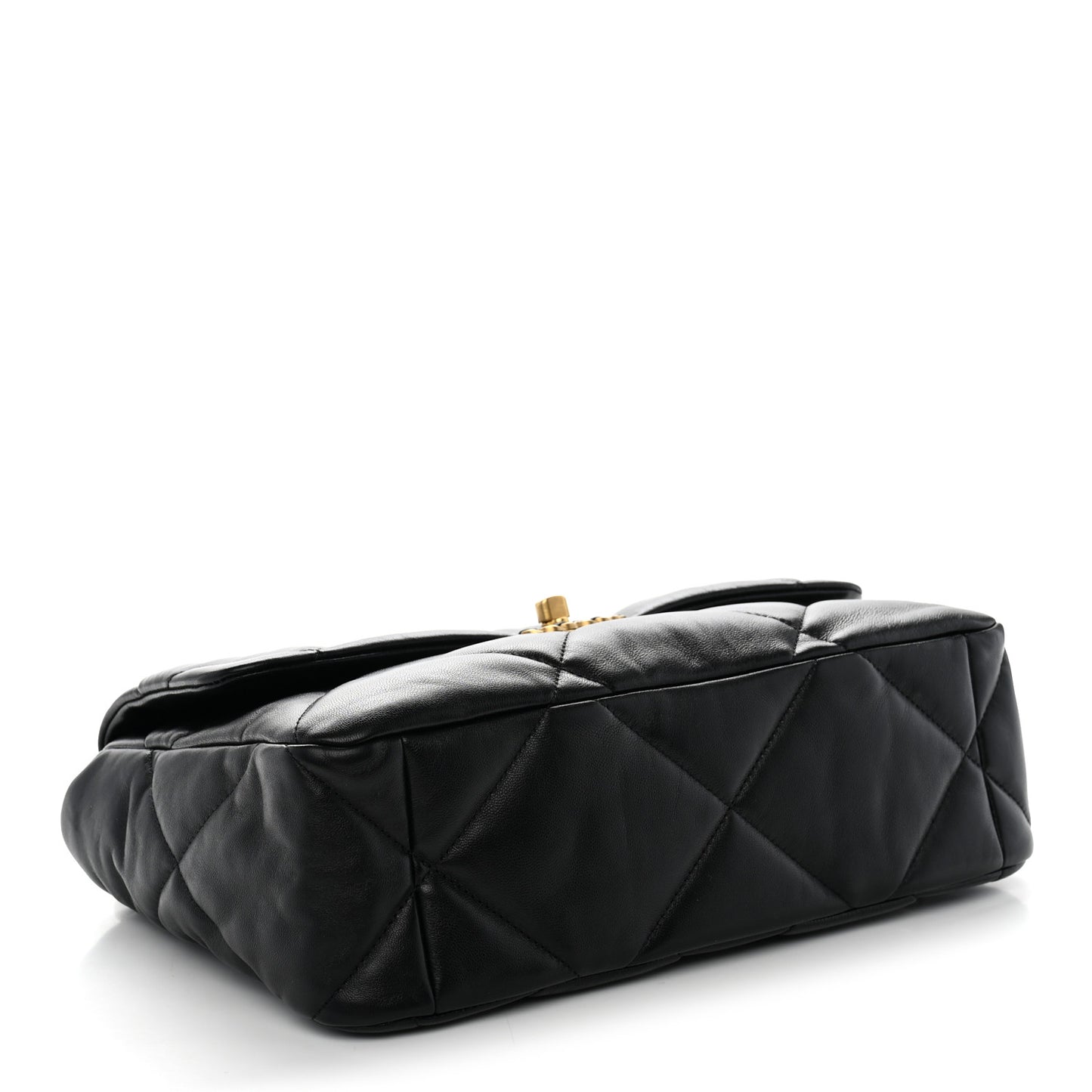 Lambskin Quilted Large Chanel 19 Flap Black