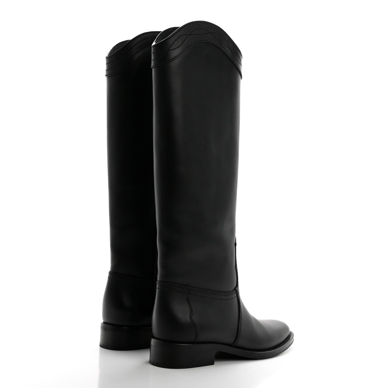 Saint Laurent Calfskin Kate 105 Western Knee High Boots 36 Black 4 of 10