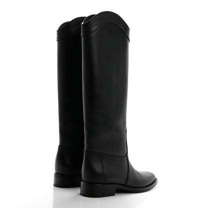 Saint Laurent Calfskin Kate 105 Western Knee High Boots 36 Black 4 of 10