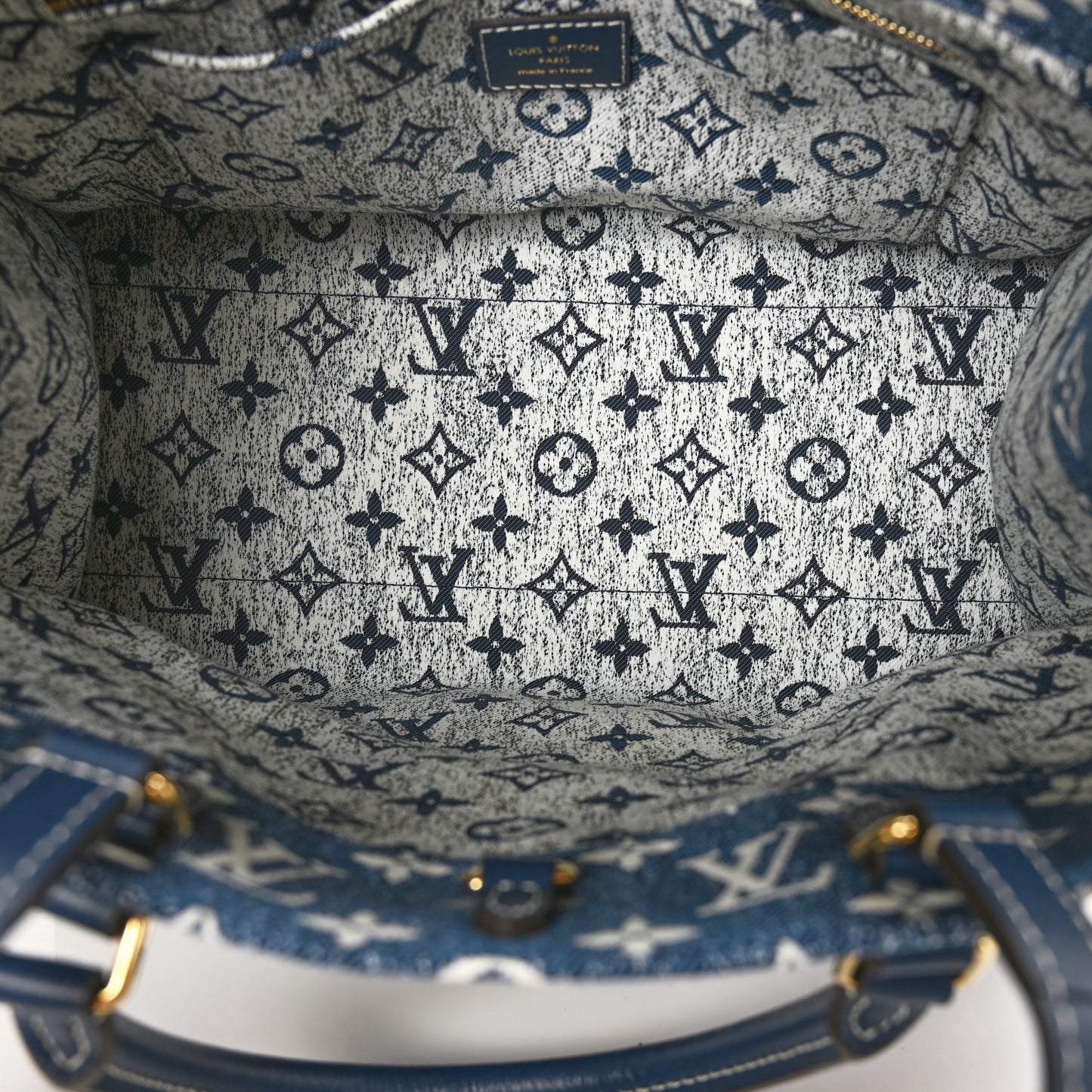 Monogram Jacquard Denim Onthego MM Bleu