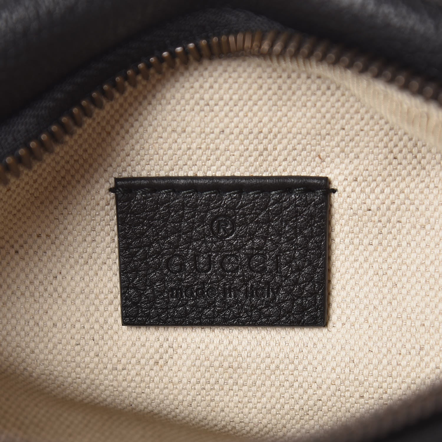 Gucci Grained Calfskin Small Logo Belt Bag Black 6 of 9