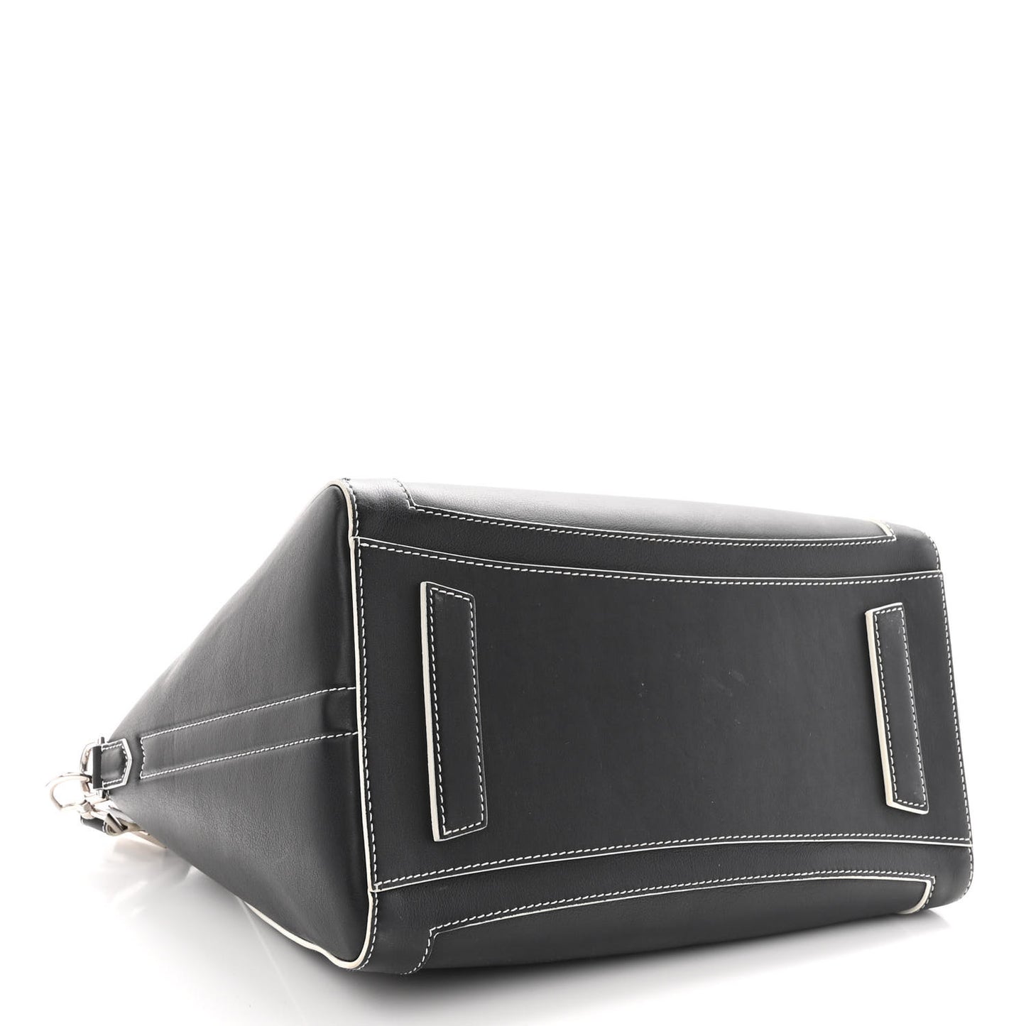 Calfskin Contrast Stitched Medium Antigona Black