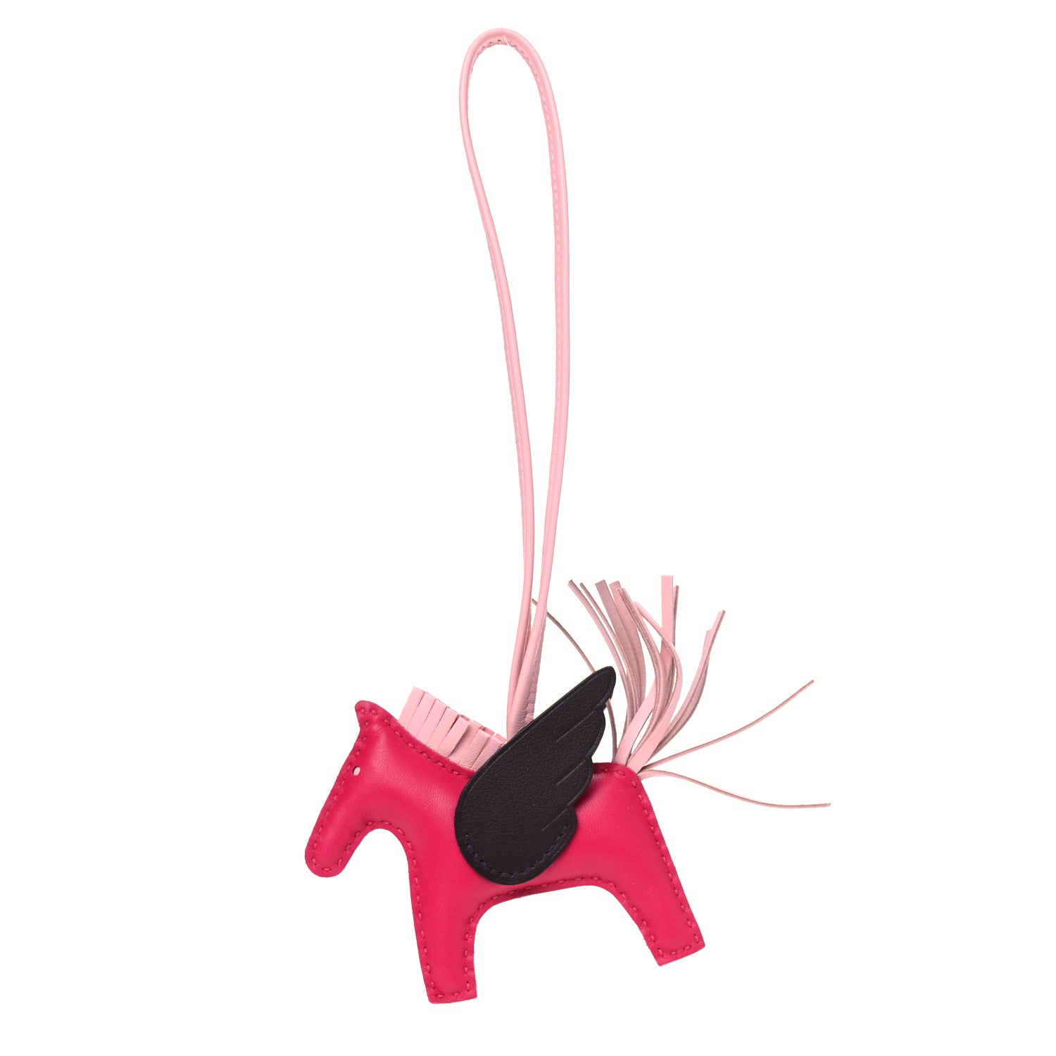 Hermes Milo Lambskin Grigri Rodeo Pegase Horse Bag Charm PM Framboise Rose Sakura Rouge Sellier 1 of 4