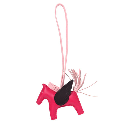 Hermes Milo Lambskin Grigri Rodeo Pegase Horse Bag Charm PM Framboise Rose Sakura Rouge Sellier 1 of 4
