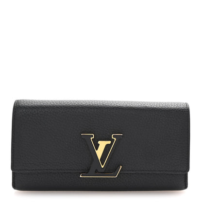 Louis Vuitton Taurillon Capucines Wallet Black 1 of 7