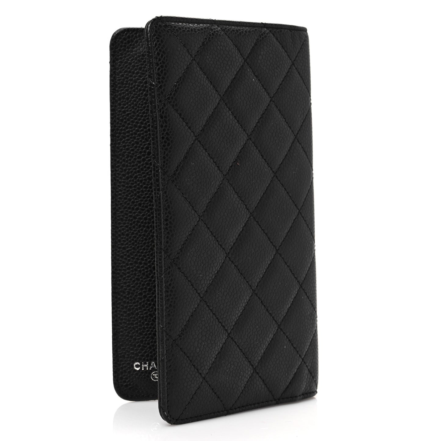 Caviar Quilted Medium Agenda Cover Black