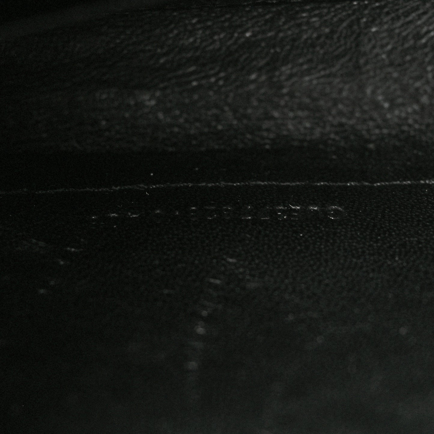 Grain De Poudre Matelasse Chevron Monogram Chain Wallet Black
