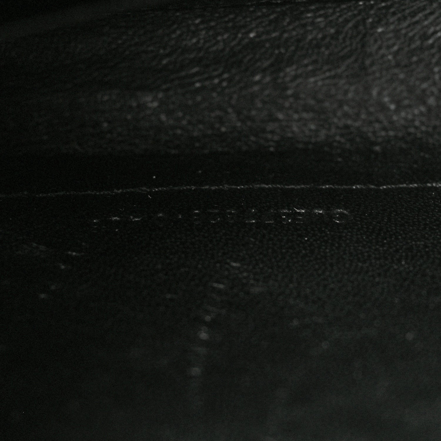 Saint Laurent Grain De Poudre Matelasse Chevron Monogram Chain Wallet Black 6 of 8