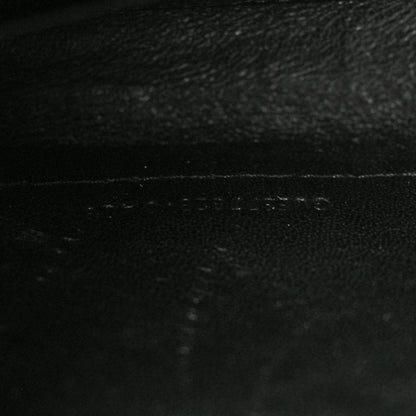 Saint Laurent Grain De Poudre Matelasse Chevron Monogram Chain Wallet Black 6 of 8