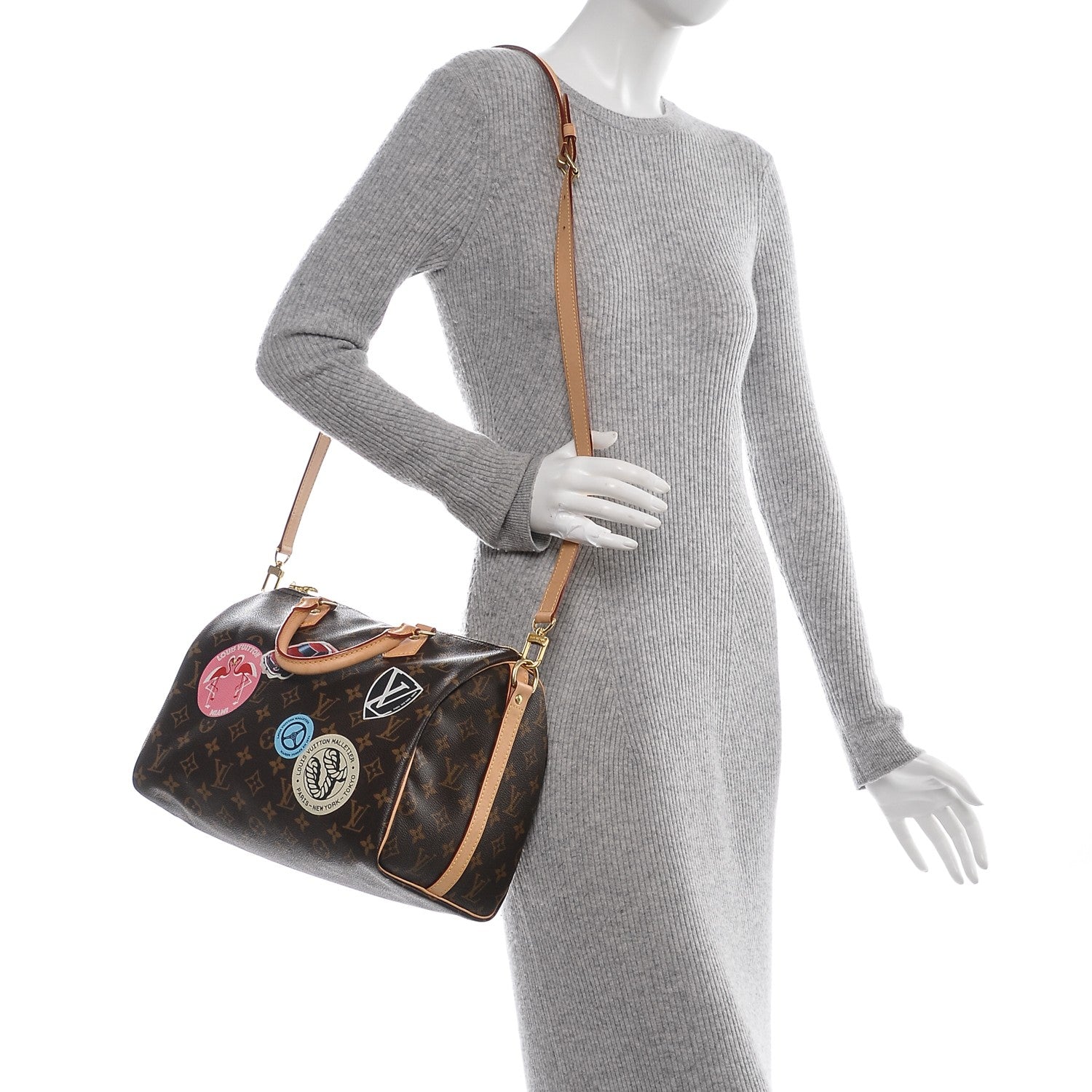 Louis Vuitton Monogram World Tour Speedy Bandouliere 30 2 of 7