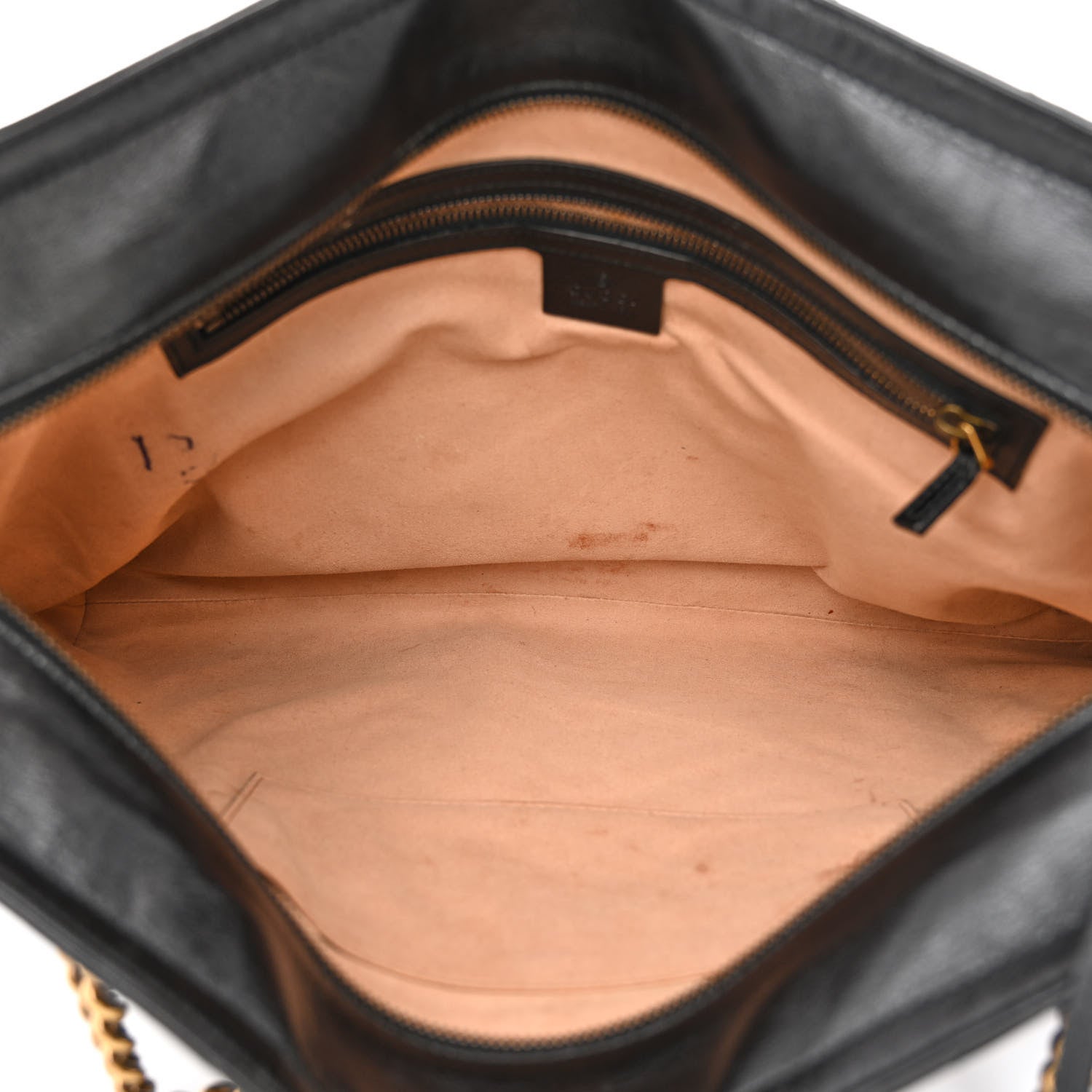 Gucci Vintage Calfskin Matelasse Medium GG Marmont Slim Tote Black 5 of 14