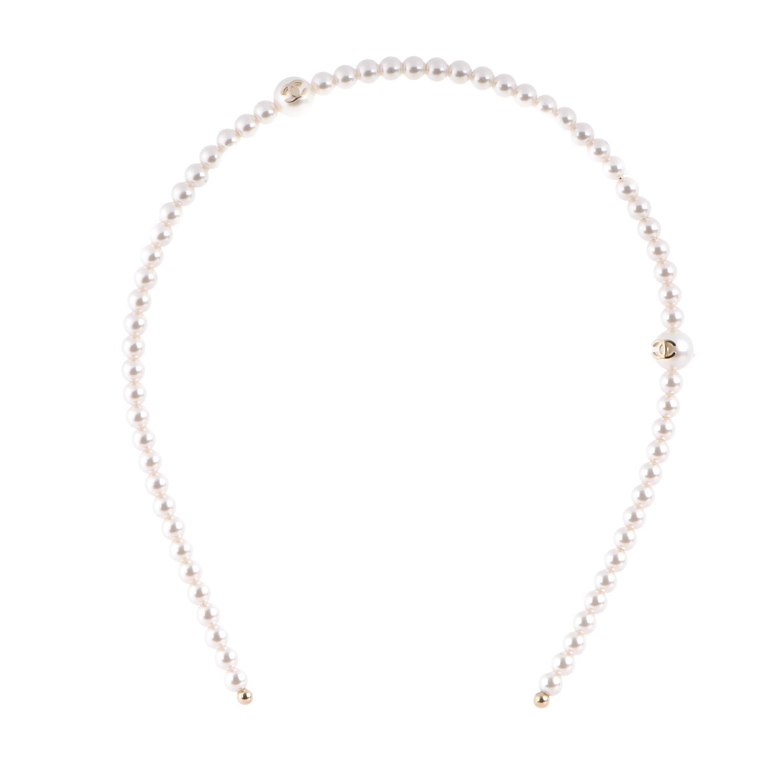 Chanel Pearl CC Headband Ivory 1 of 4