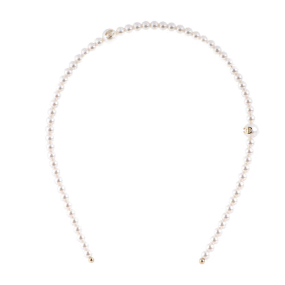 Chanel Pearl CC Headband Ivory 1 of 4