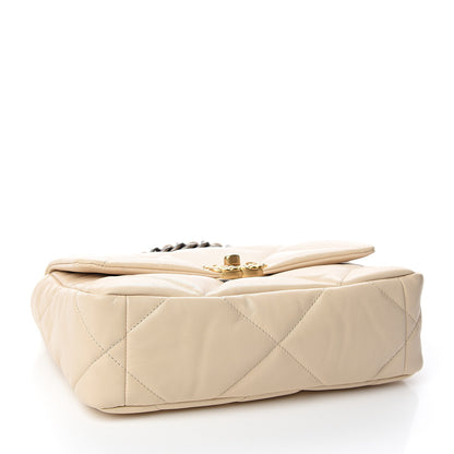 Chanel Goatskin Quilted Medium 19 Flap Beige 3 of 10