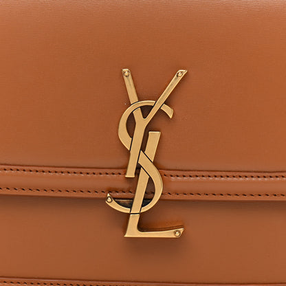 Saint Laurent Box Calfskin Monogram Medium Solferino Satchel Camel 7 of 10