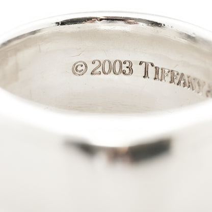 Tiffany Sterling Silver Rounded Square Cushion Band Ring 53 6.5 5 of 7
