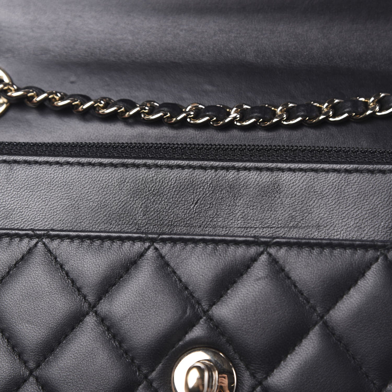 Chanel Lambskin Quilted Trendy CC Wallet On Chain WOC Black 8 of 13