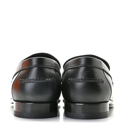 Hermes Calfskin Womens Destin Loafer 37.5 Black 5 of 11