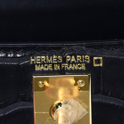 Hermes Matte Alligator Mini Kelly Sellier 20 Black 13 of 39