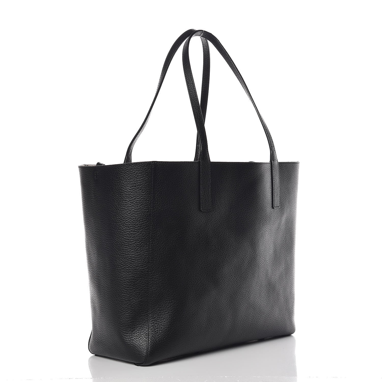 MCM Grained Calfskin Medium Reversible Wandel Tote Black 4 of 14