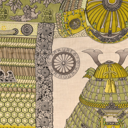 Hermes Cashmere Silk Parures De Samourais Shawl 140 4 of 5