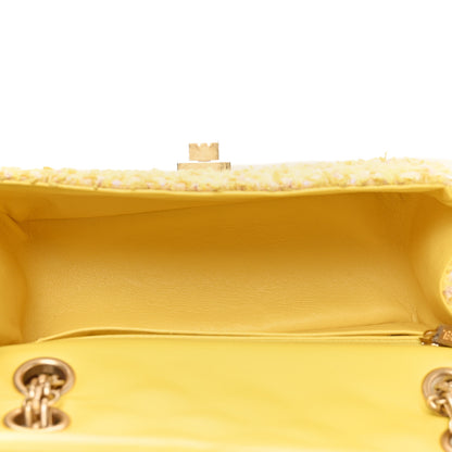 Chanel Tweed Quilted 2.55 Reissue Mini Flap Yellow 5 of 10