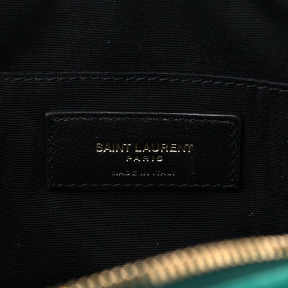Saint Laurent Velvet Matelasse Monogram Lou Camera Bag Deep Malachite 6 of 12