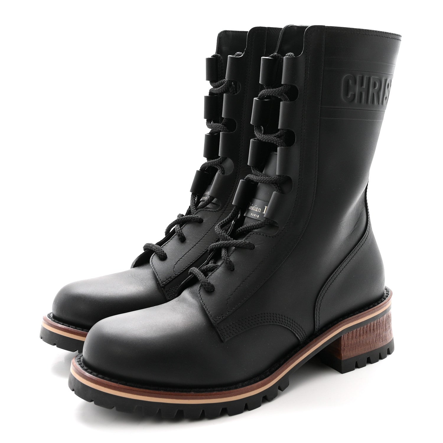 Christian Dior Calfskin Dior Quest 35mm Hiking Boots 38 Black 4 of 8