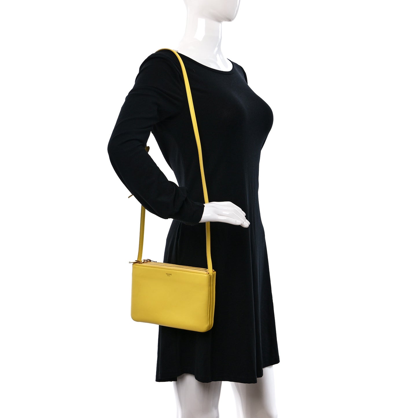Lambskin Small Trio Crossbody Bag Citron
