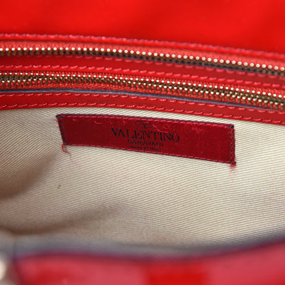 Valentino Garavani Patent Monochrome Small Rockstud Double Handle Tote Rosso Valentino 7 of 10
