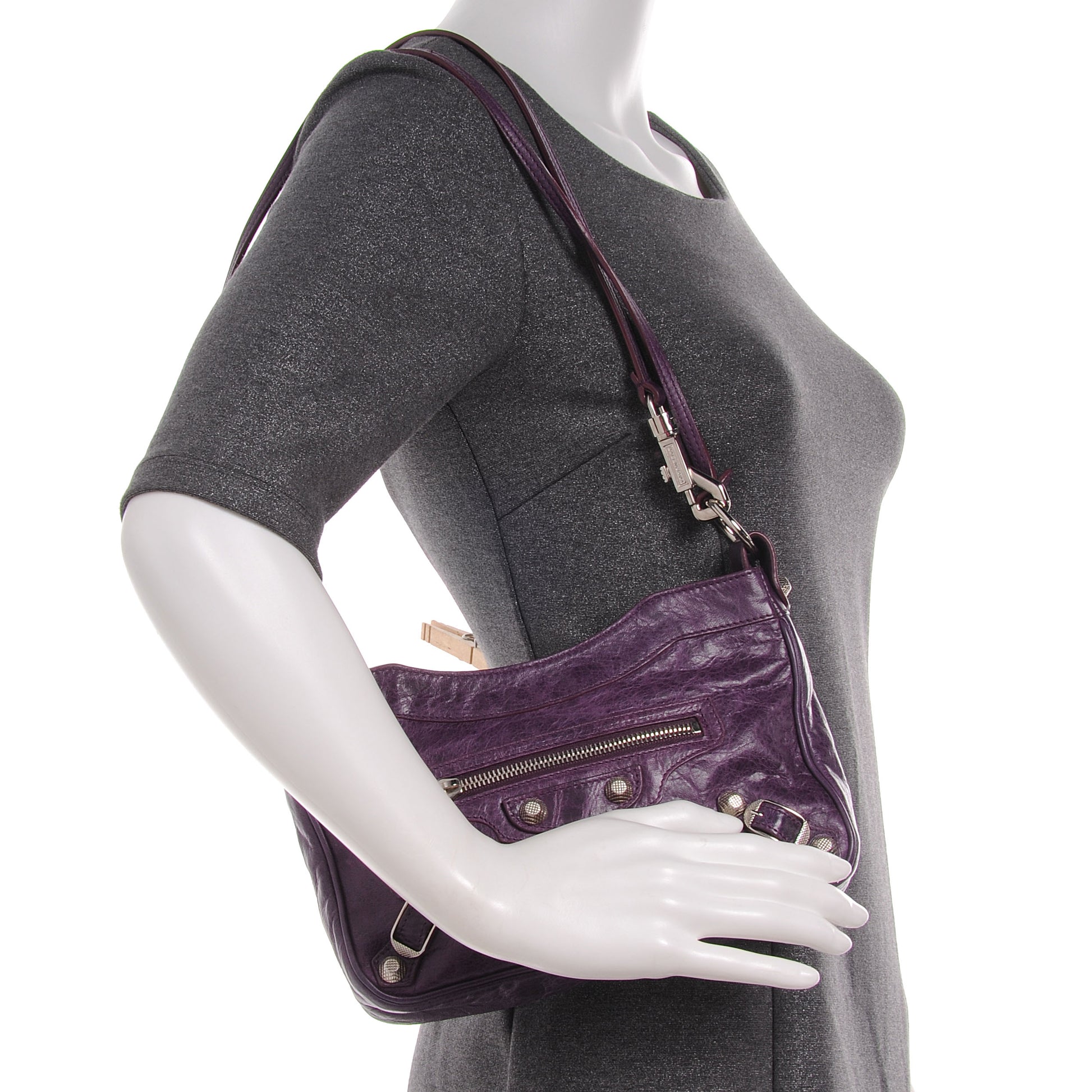 Balenciaga Agneau Giant 12 Silver Hardware Hip Violet 2 of 7