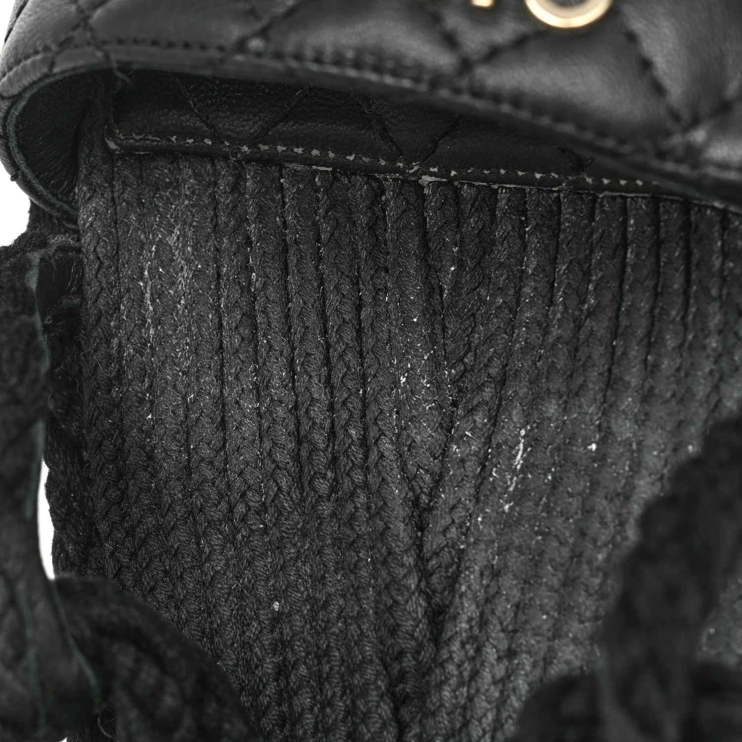 Chanel Cord Lambskin Quilted Logo Sandals 39 Black 10 of 10