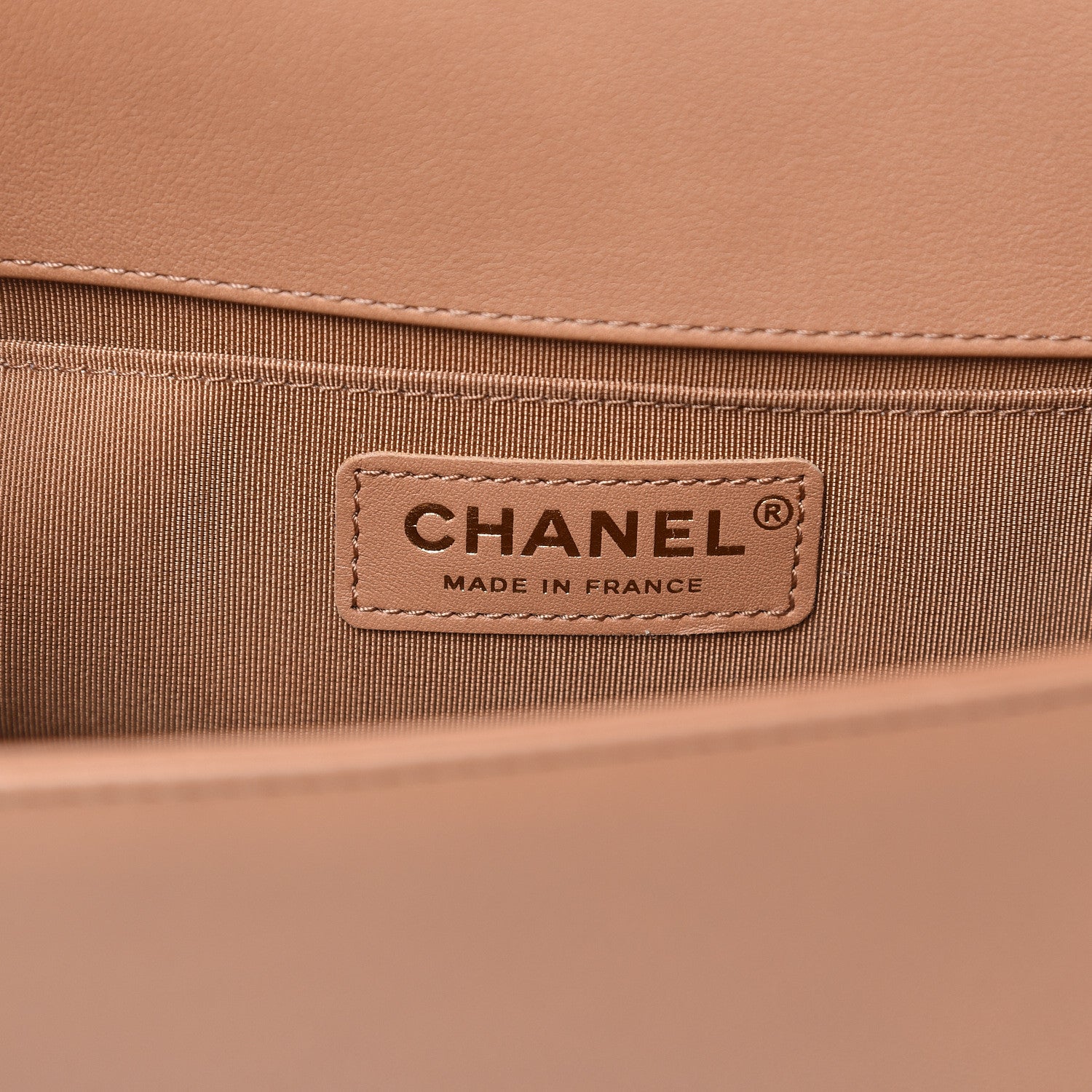 Chanel Calfskin Chevron Quilted Medium Boy Flap Camel 6 of 9