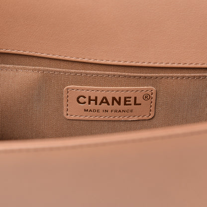 Chanel Calfskin Chevron Quilted Medium Boy Flap Camel 6 of 9
