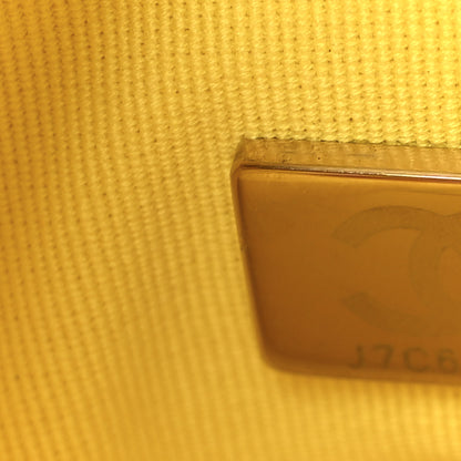 Chanel Lambskin Quilted Mini Lacquered Chain Flap Yellow 7 of 10